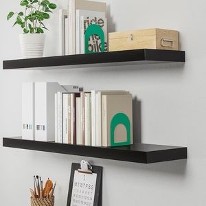 2 floating wall shelves by IKEA (LACK)